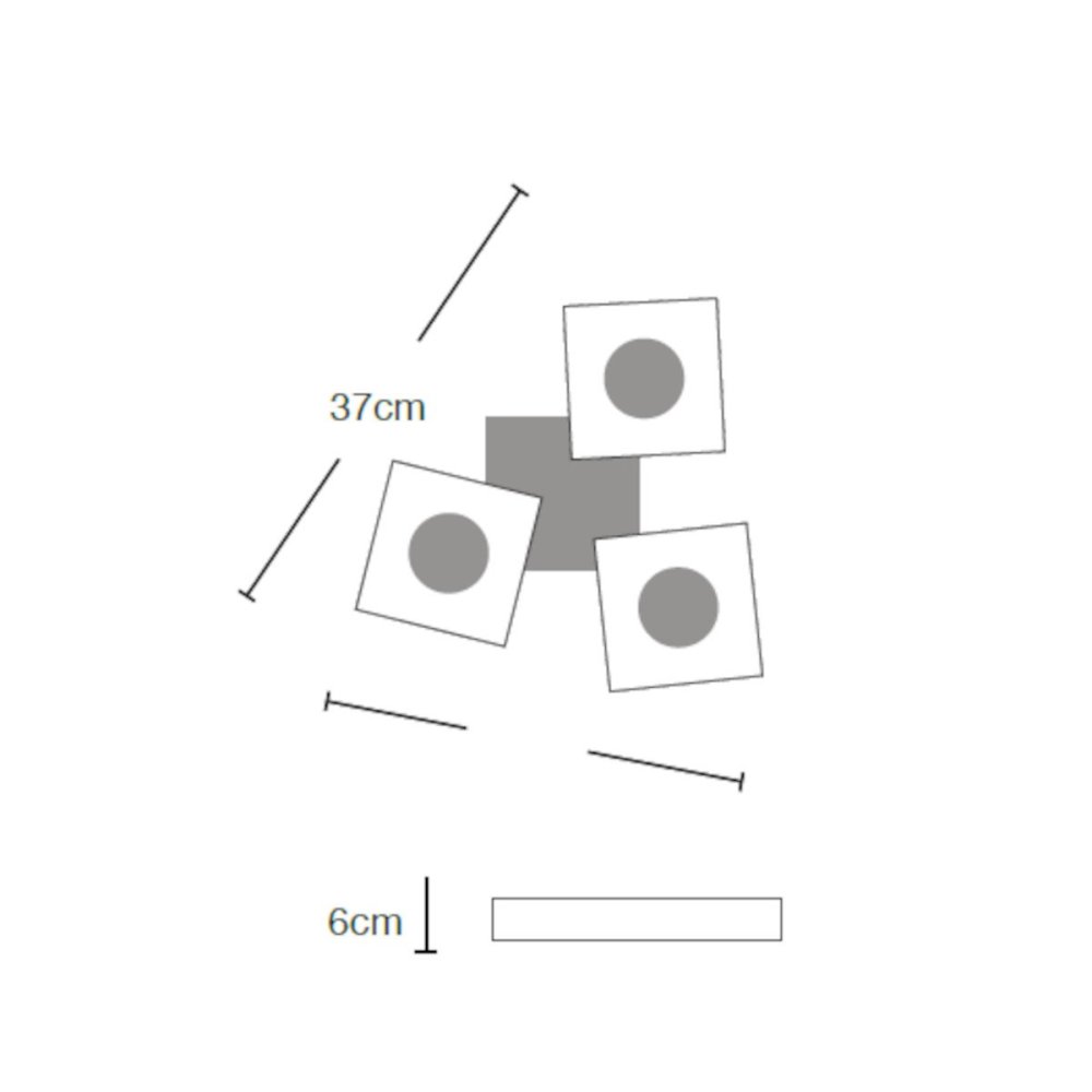 Deckenleuchte aus Gips Lampadari Bartalini GNIKCOLB 3 PLAP14 GX53 LED