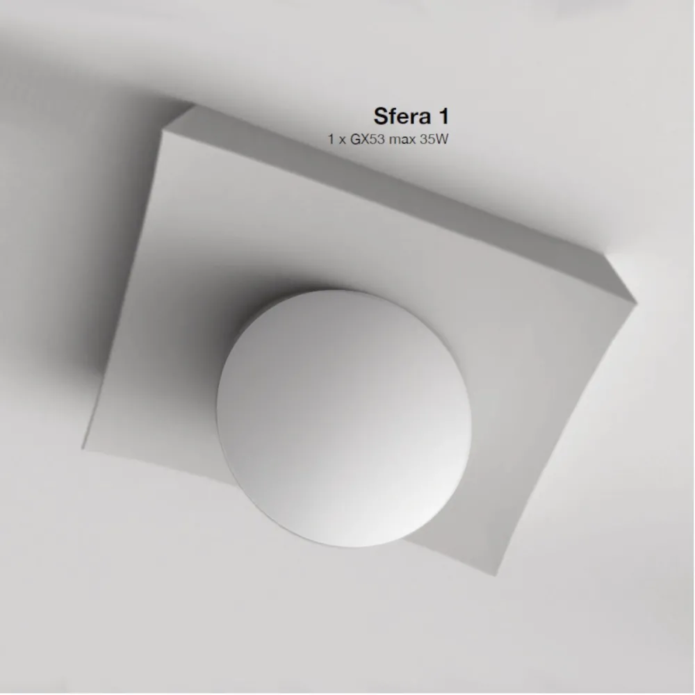 Deckenleuchte aus Gips Lampadari Bartalini AREFS 1 GX53 LED