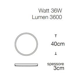 Moderne Deckenleuchte Lampadari Bartalini SUNARU 40N LED