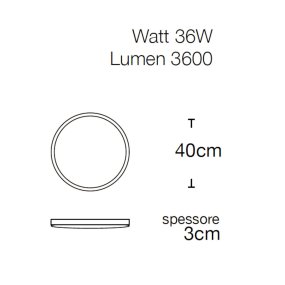 Moderne Deckenleuchte Lampadari Bartalini SUNARU 40B LED IP44