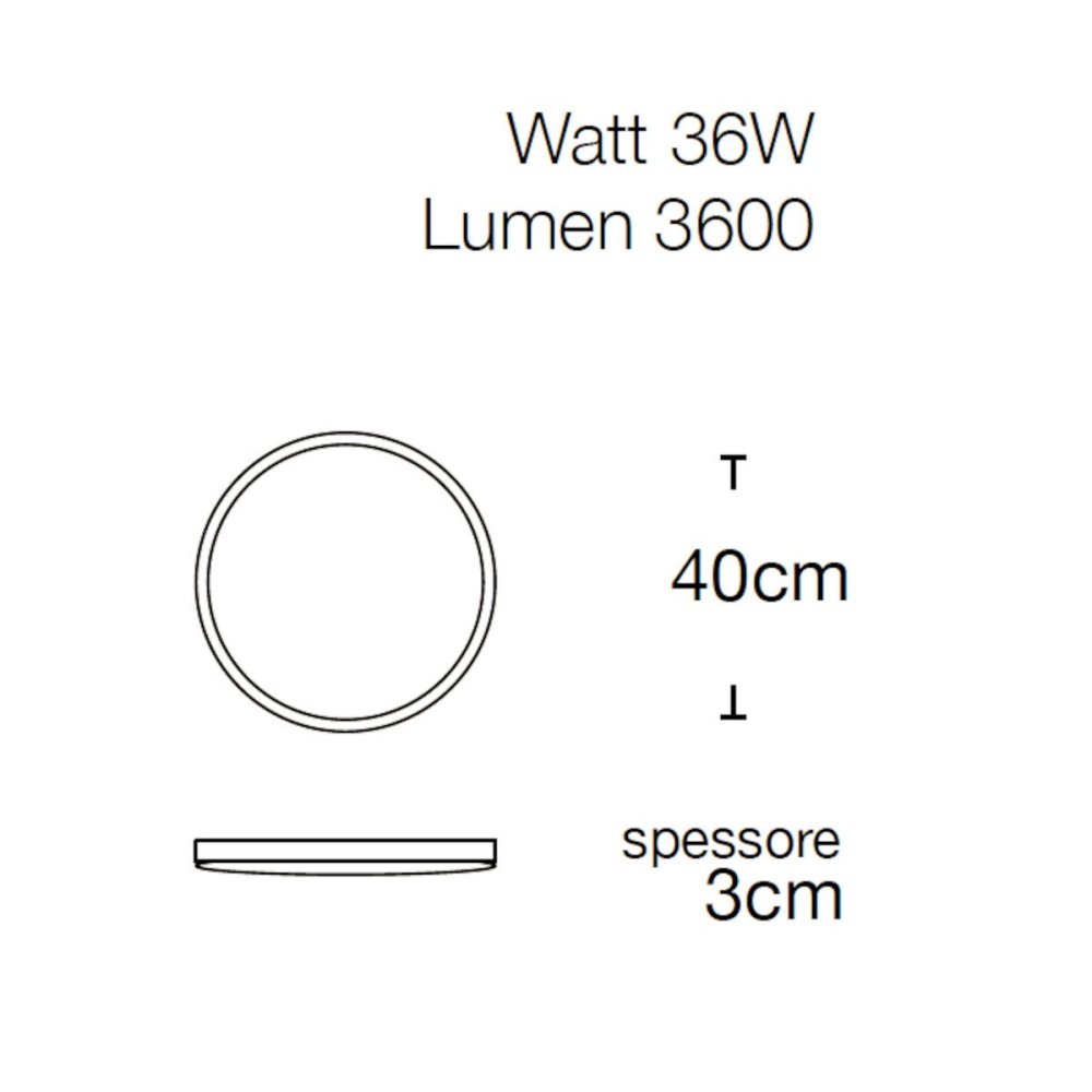 Moderne Deckenleuchte Lampadari Bartalini SUNARU 40B LED IP44