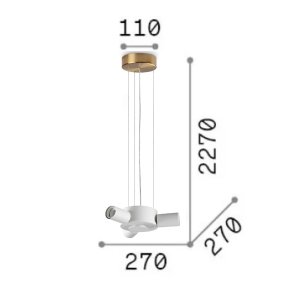 Stofflüster Ideal Lux SET UP 348223 345895