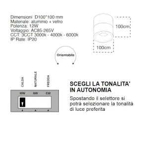Plafoniera moderna Lampadari Bartalini YLS B LED orientabile