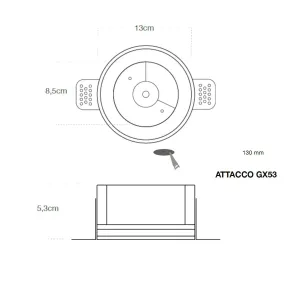 Faretto incasso Lampadari Bartalini GNIR N GX53 LED