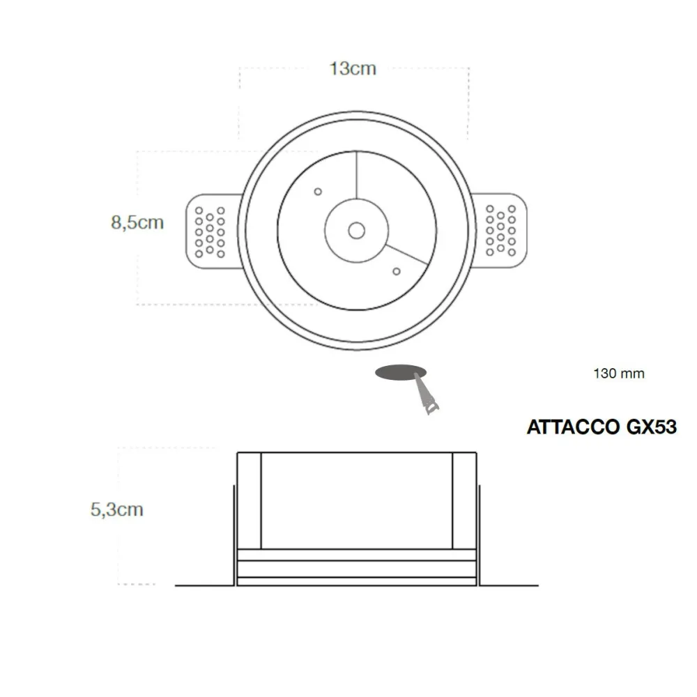 Foco empotrable Lampadari Bartalini GNIR N GX53 LED