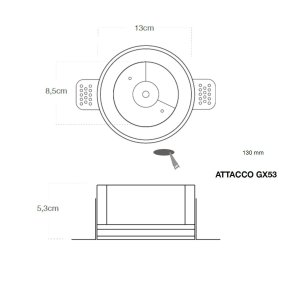 Spot encastré Lampadari Bartalini GNIR G GX53 LED