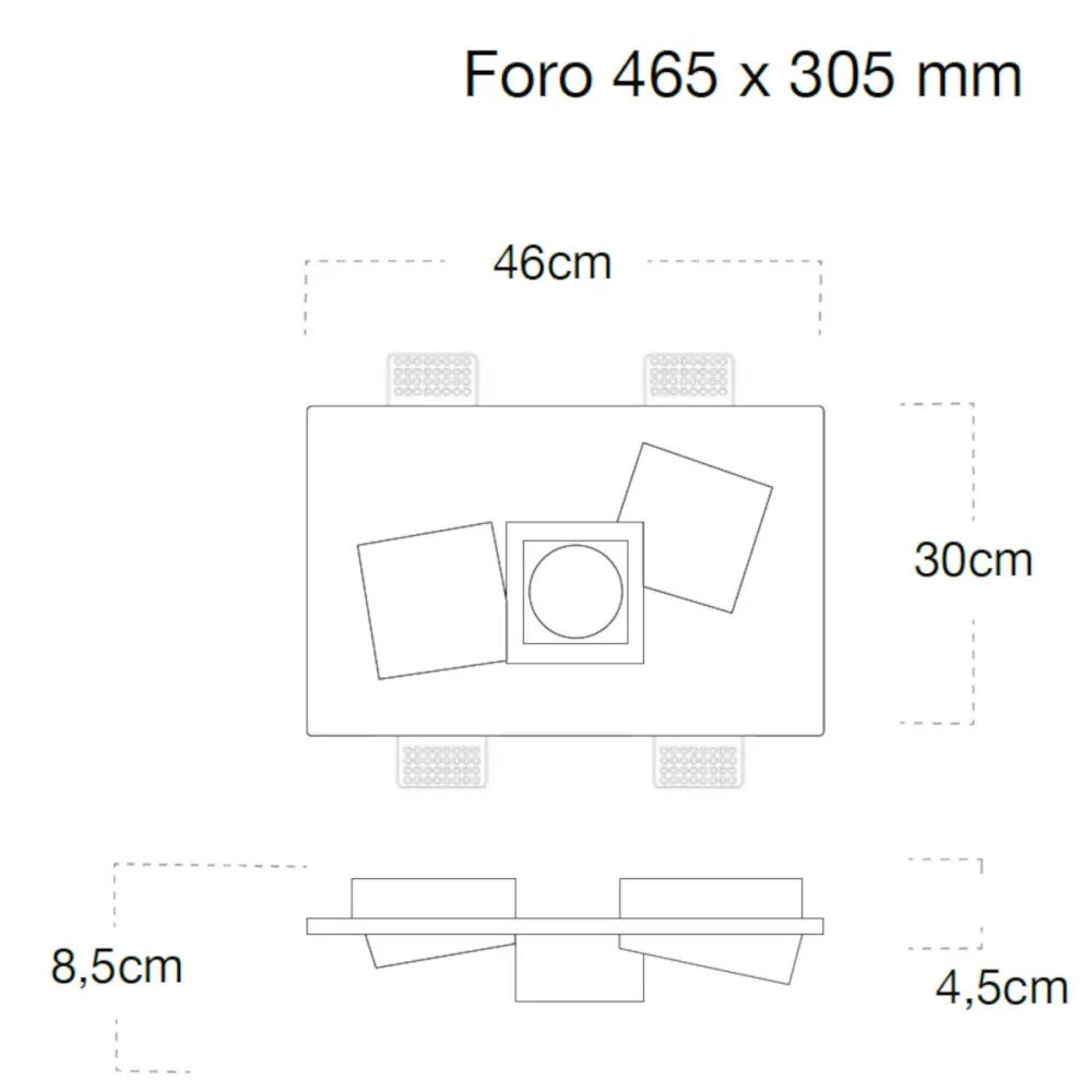Spot encastré Lampadari Bartalini SIRT FP25 GX53 LED