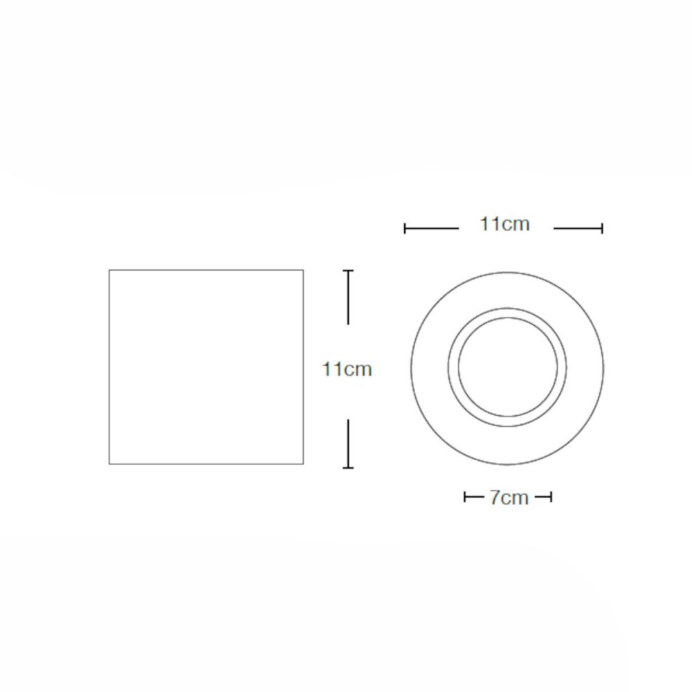 Lámpara de techo de yeso Lampadari Bartalini PALP T100 GU10 LED