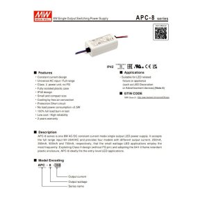 Driver Lampadari Bartalini APC 8 350 CC-350 mA 8W