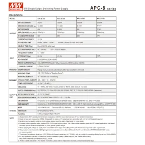 Treiber Lampadari Bartalini APC 8 350 CC-350 mA 8W