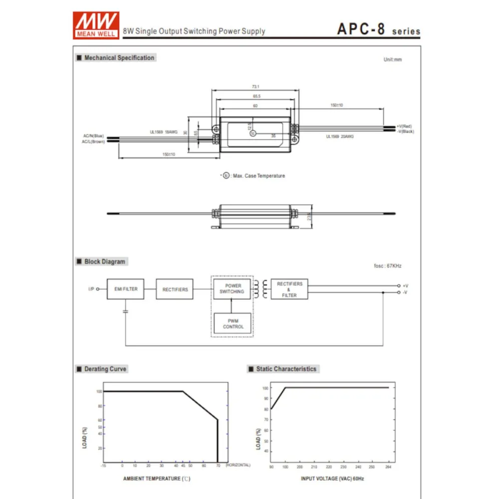 Treiber Lampadari Bartalini APC 8 350 CC-350 mA 8W