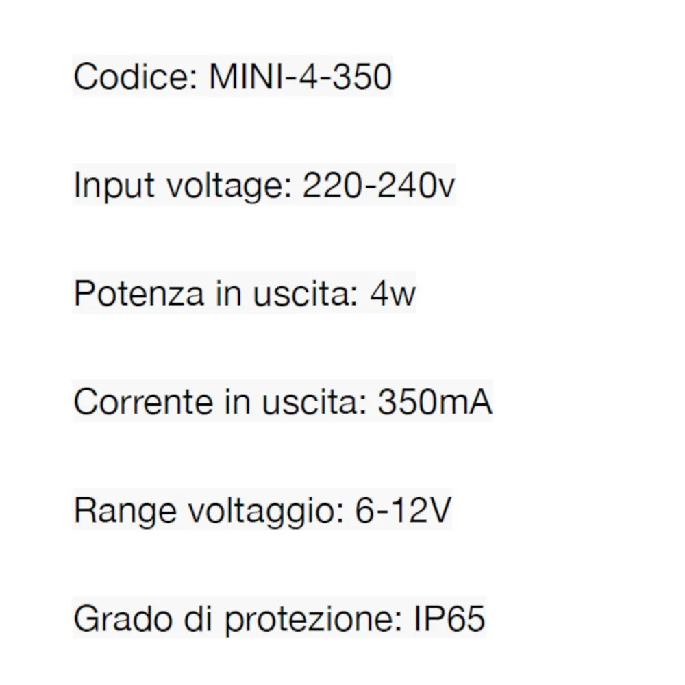 Driver Lampadari Bartalini MINI 4 350