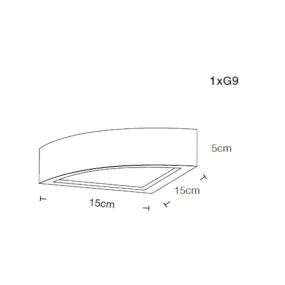 Applique angolare Lampadari Bartalini RENROC S G9 LED