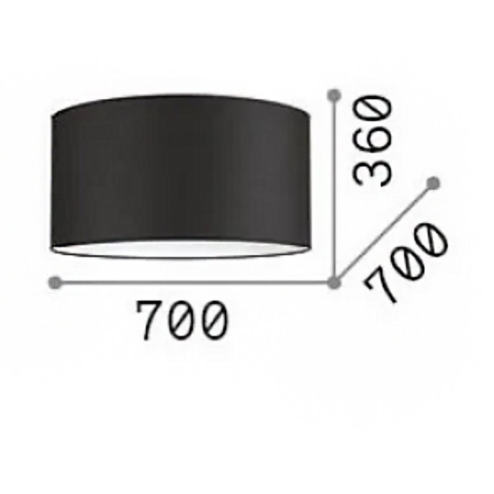 Plafonnier en tissu ignifuge Ideal Lux SET UP 345901 320373