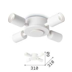 Plafonnier en tissu ignifuge Ideal Lux SET UP 345901 320373