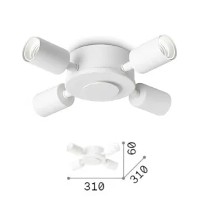 Plafoniera tessuto Ideal Lux SET UP 260488 320373 E27 LED 70CM cilindro beige multiluce