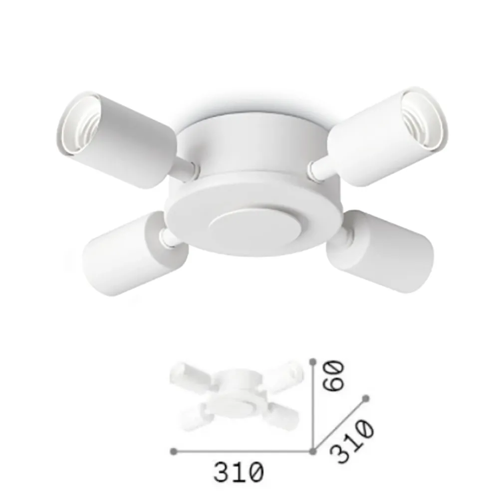 Plafoniera tessuto Ideal Lux SET UP 260488 320373 E27 LED 70CM cilindro beige multiluce