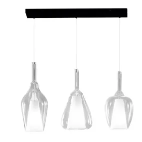 Gea Luce OFELIA S. Kronleuchter aus transparentem weißem Glas
