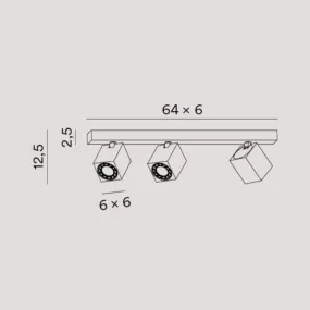Plafonnier moderne Perenz illumine ODDY 8172 GU10 LED