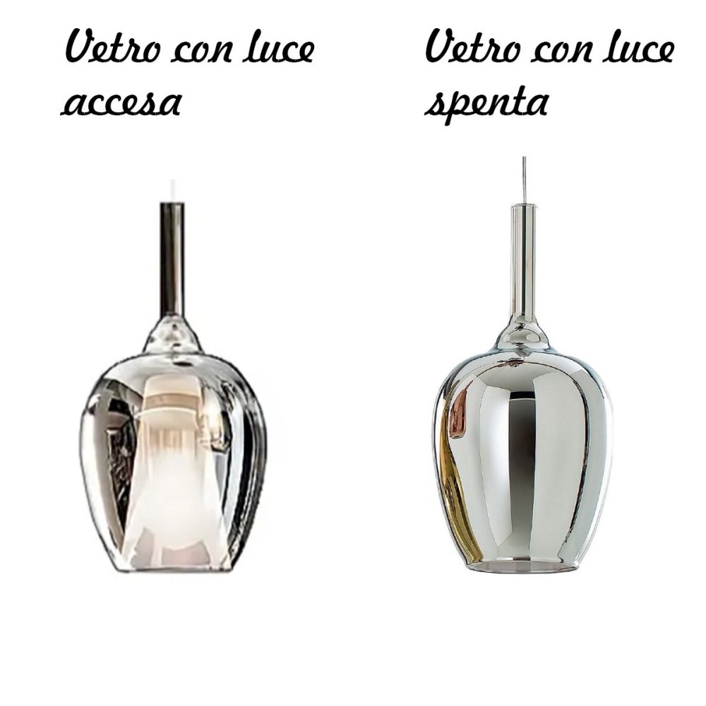Sospensione vetro cromo Gea Luce OFELIA S10