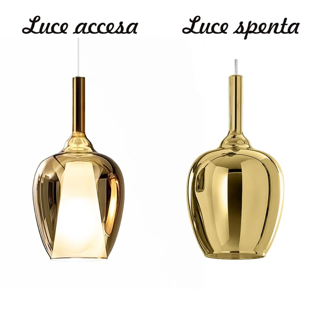 Gea Luce OFELIA S10 suspensión cristal dorado