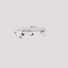 Lámpara de techo moderna Perenz ilumina ODDY 8176 B GU10 LED