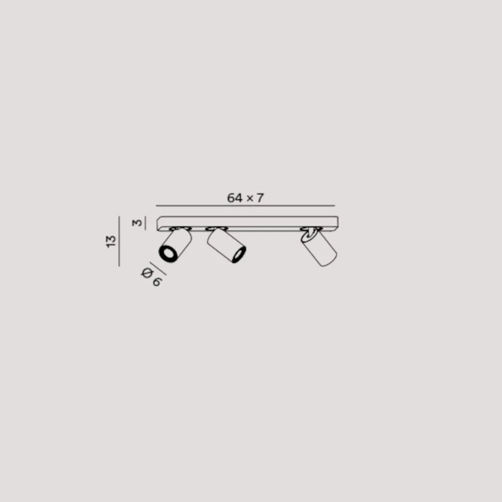 Lámpara de techo moderna Perenz ilumina ODDY 8176 B GU10 LED