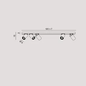 Lámpara de techo moderna Perenz ilumina ODDY 8177 B GU10 LED