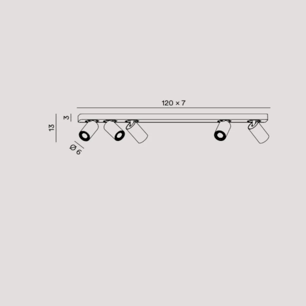 Lámpara de techo moderna Perenz ilumina ODDY 8177 B GU10 LED