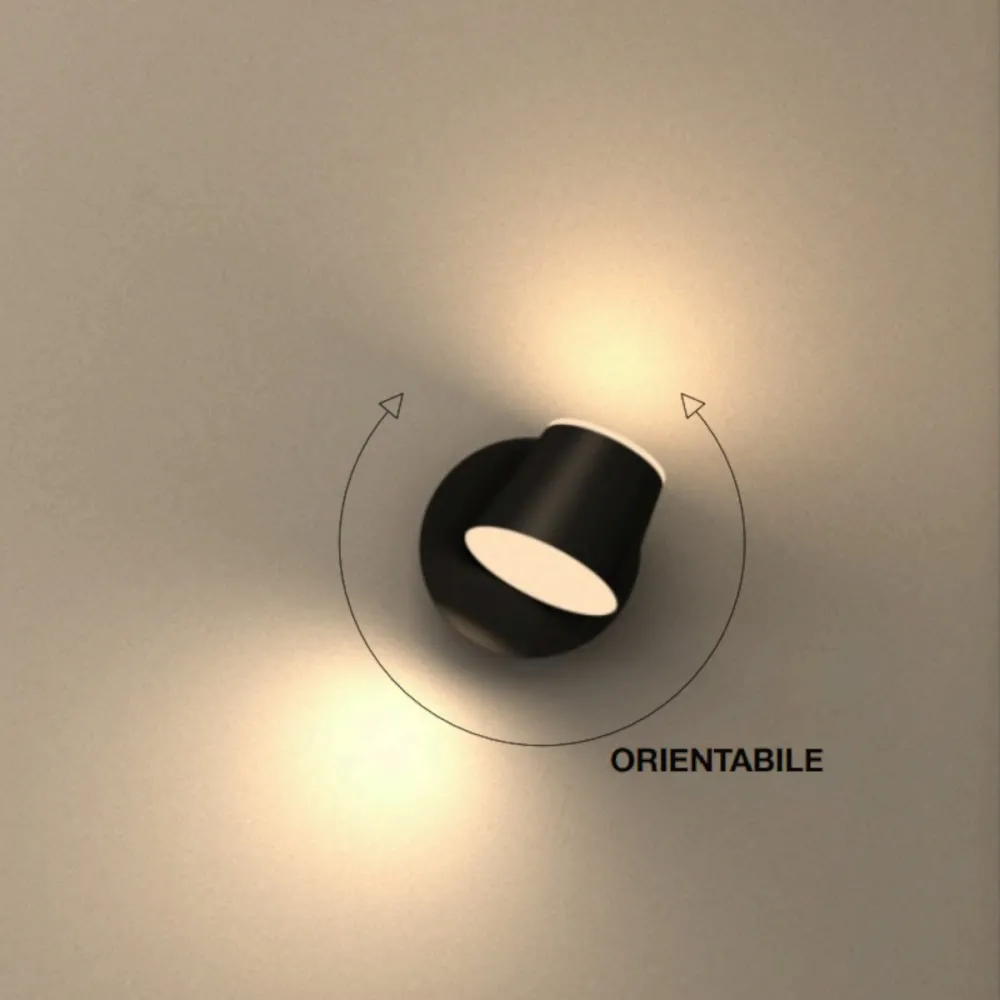 Moderne Wandleuchte Lampadari Bartalini OELILAG Schwarz AP102 LED