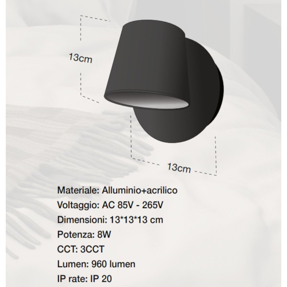 Lampadari Bartalini OELILAG noire AP102 LED