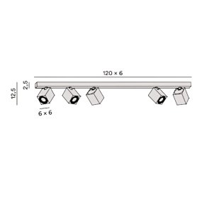 Plafonnier moderne Perenz illumine ODDY 8173 GU10 LED