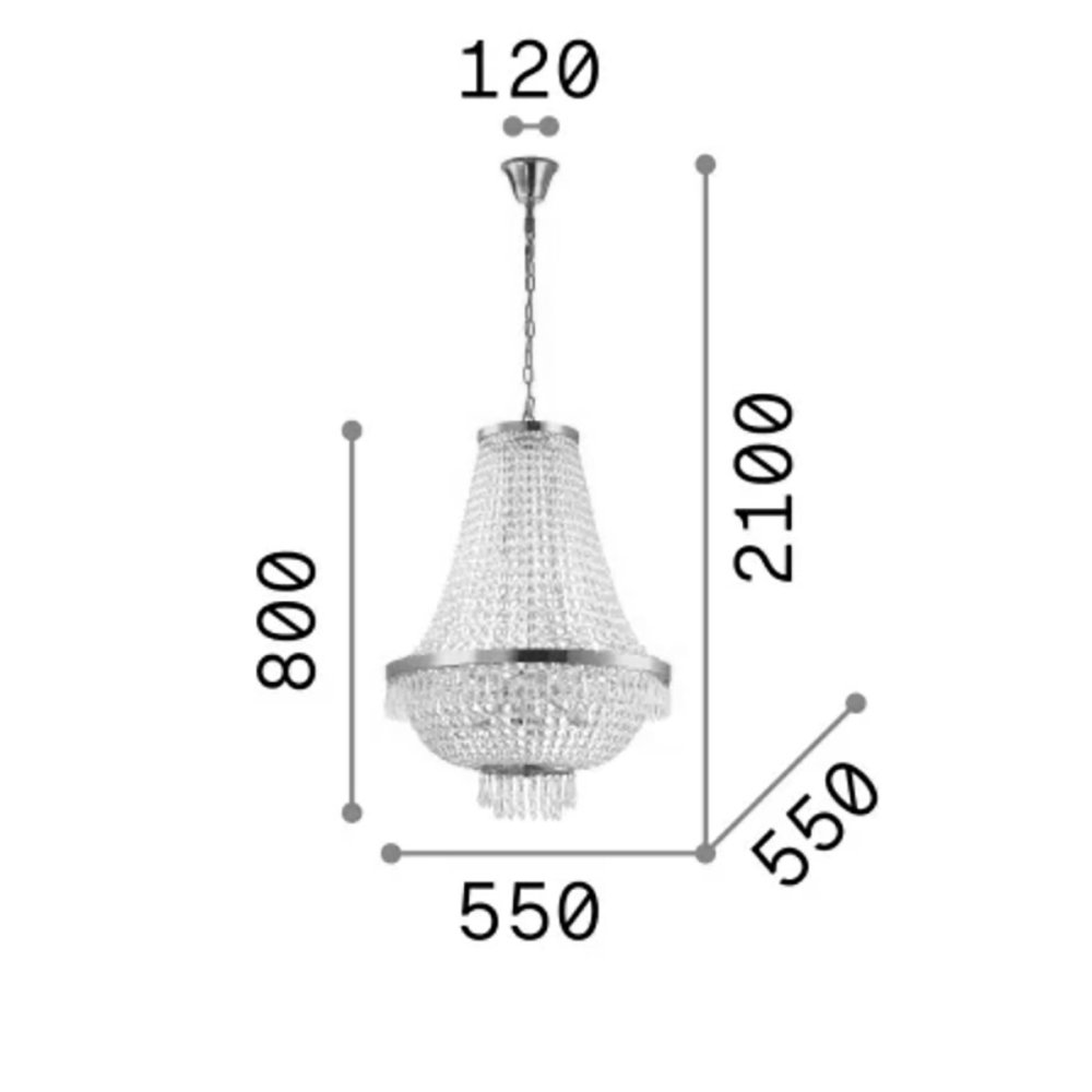 Kristallleuchter Ideal Lux CAESAR 114279