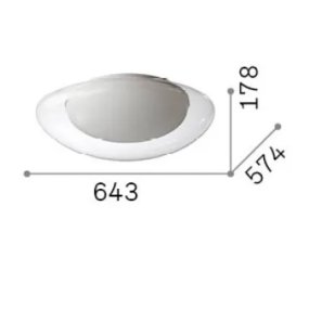 Deckenleuchte aus Polycarbonat Ideal Lux SQUISH 332420