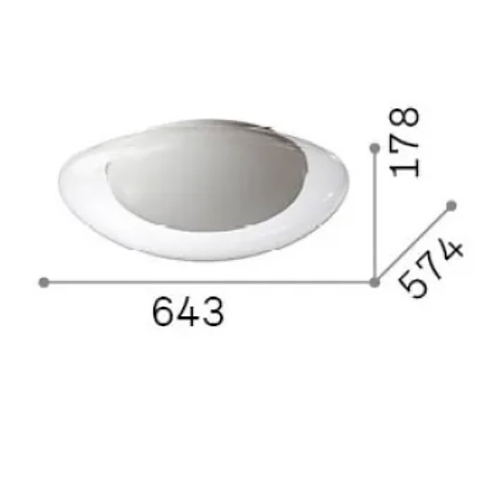 Plafonnier en polycarbonate Ideal Lux SQUISH 332420