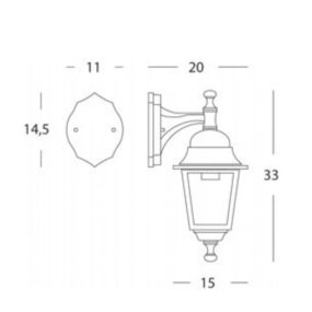 Applique classico Sovil NANO 160 06 E27 LED