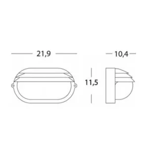 Applique moderno Sovil PALPEBRA OVALE 787 02 E27 LED