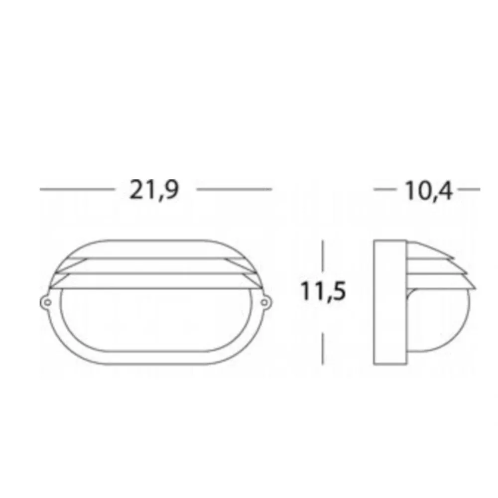Applique moderno Sovil PALPEBRA OVALE 787 02 E27 LED