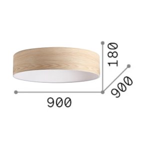 Plafoniera tessuto ignifugo Ideal Lux SET UP SLIM 346076 320373