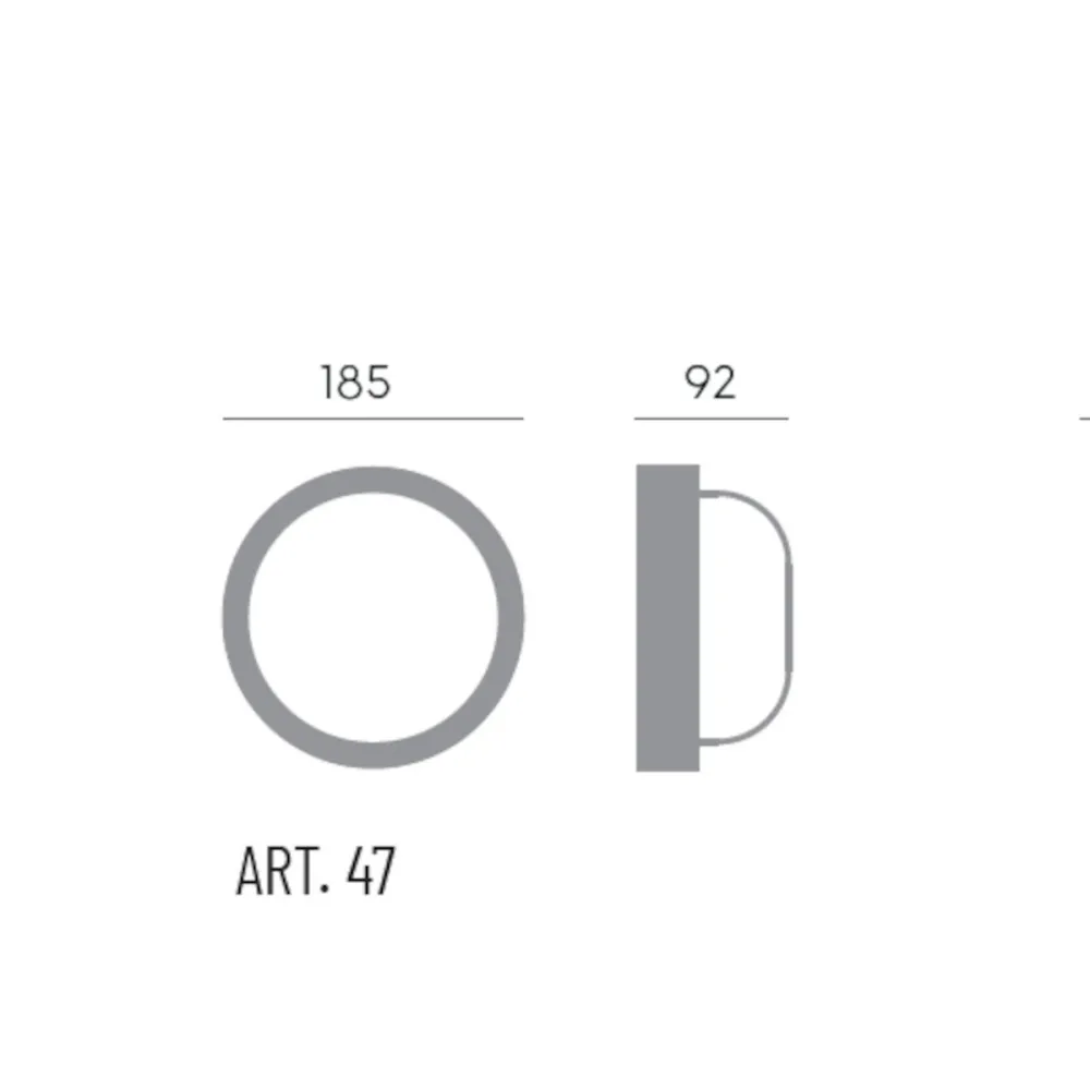 Aplique de pared LED moderno Sovil ECHO TONDA 47 02 E27