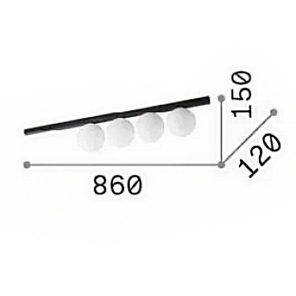 Plafoniera moderna Ideal Lux BINOMIO PL4 328454