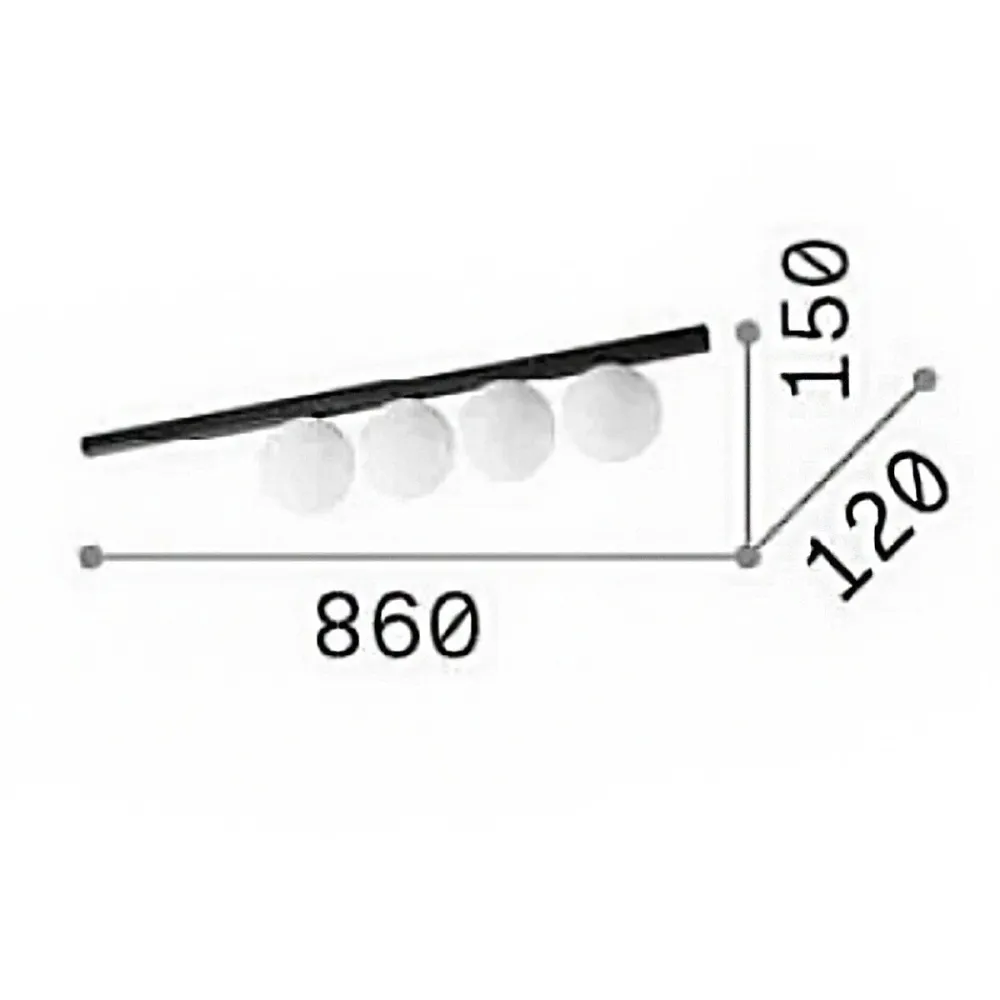 Plafoniera moderna Ideal Lux BINOMIO PL4 310688