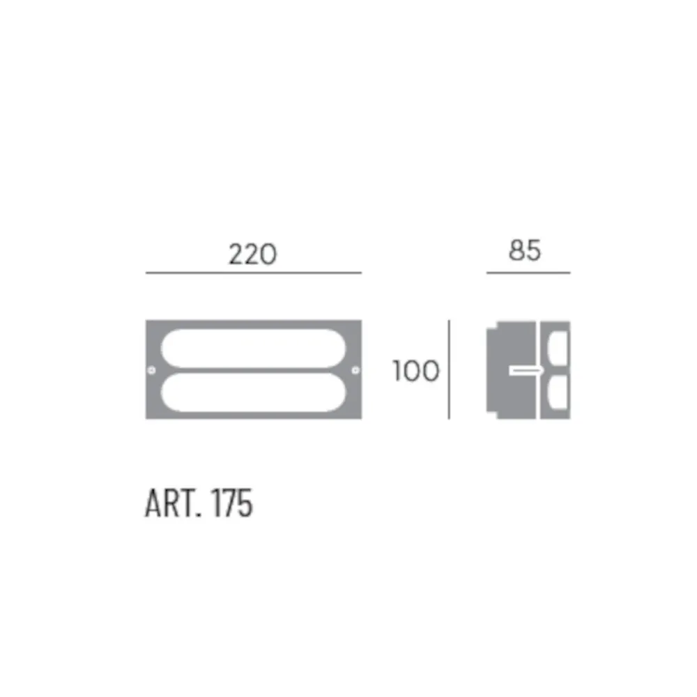 Sovil SQUBA 175 02 E27 LED moderne Wandleuchte