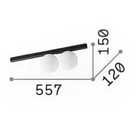 Moderne Deckenleuchte Ideal Lux BINOMIO PL2 328430