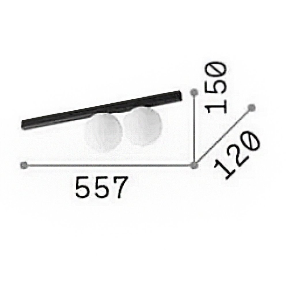 Moderne Deckenleuchte Ideal Lux BINOMIO PL2 328430