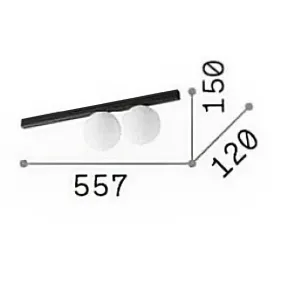 Moderne Deckenleuchte Ideal Lux BINOMIO PL2 310671