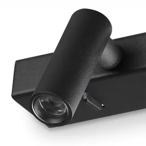 Aplique de pared LED Ideal Lux BONNE NUIT 336787 NEGRO