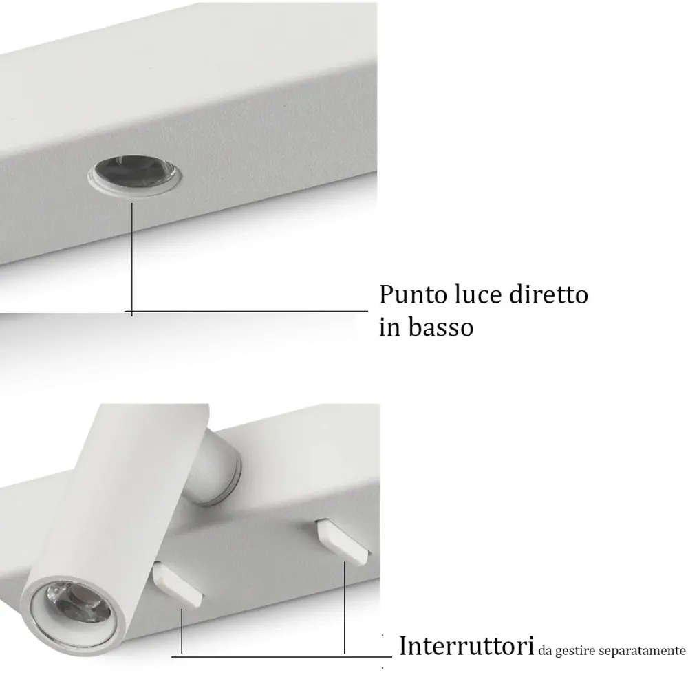 Aplique de pared LED Ideal Lux BONNE NUIT 336794