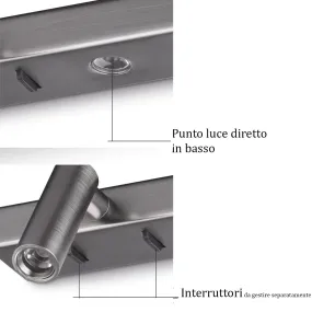 Aplique de pared LED Ideal Lux BONNE NUIT 336770 NIKEL