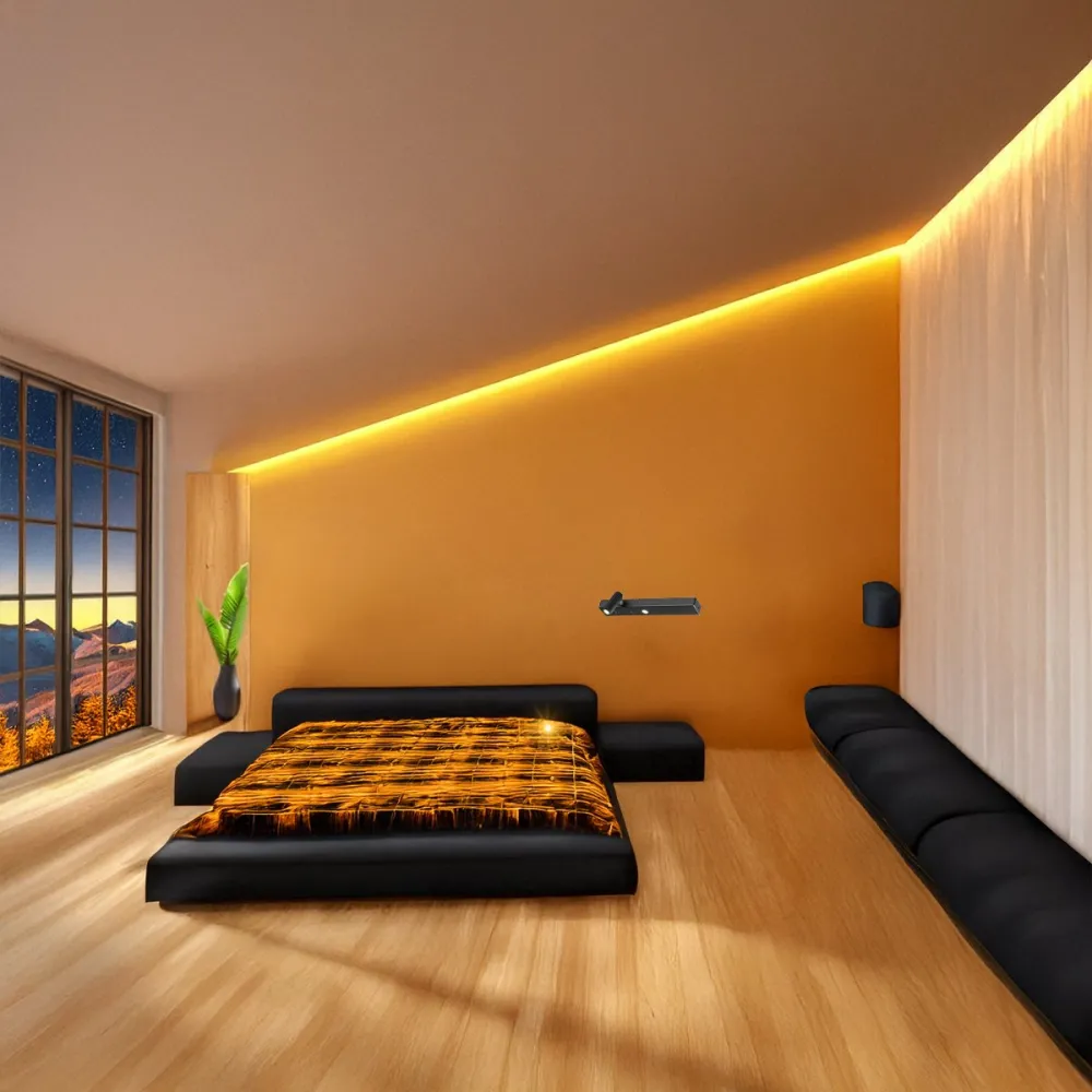 Aplique de pared LED Ideal Lux BONNE NUIT 336787 NEGRO